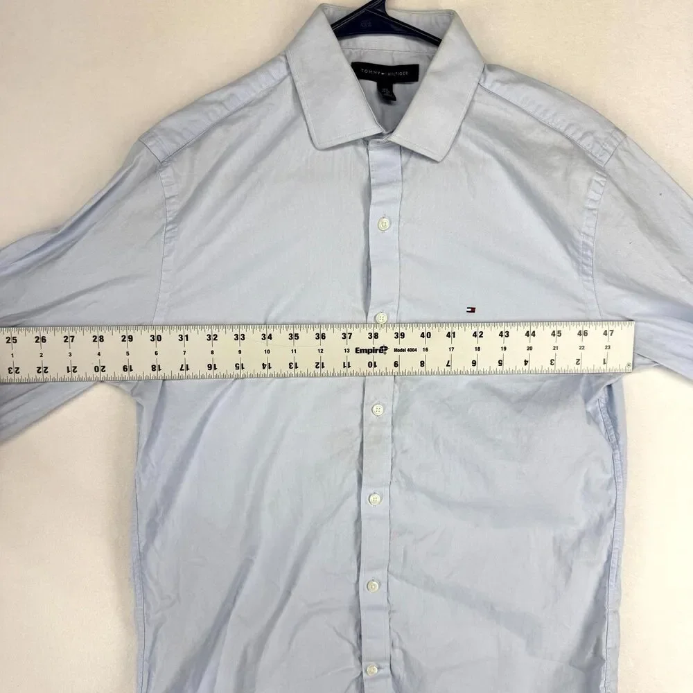 Tommy Hilfiger Slim Fit Stretch Button Down Shirt Mens Size 15-1/2 34/25 M‎